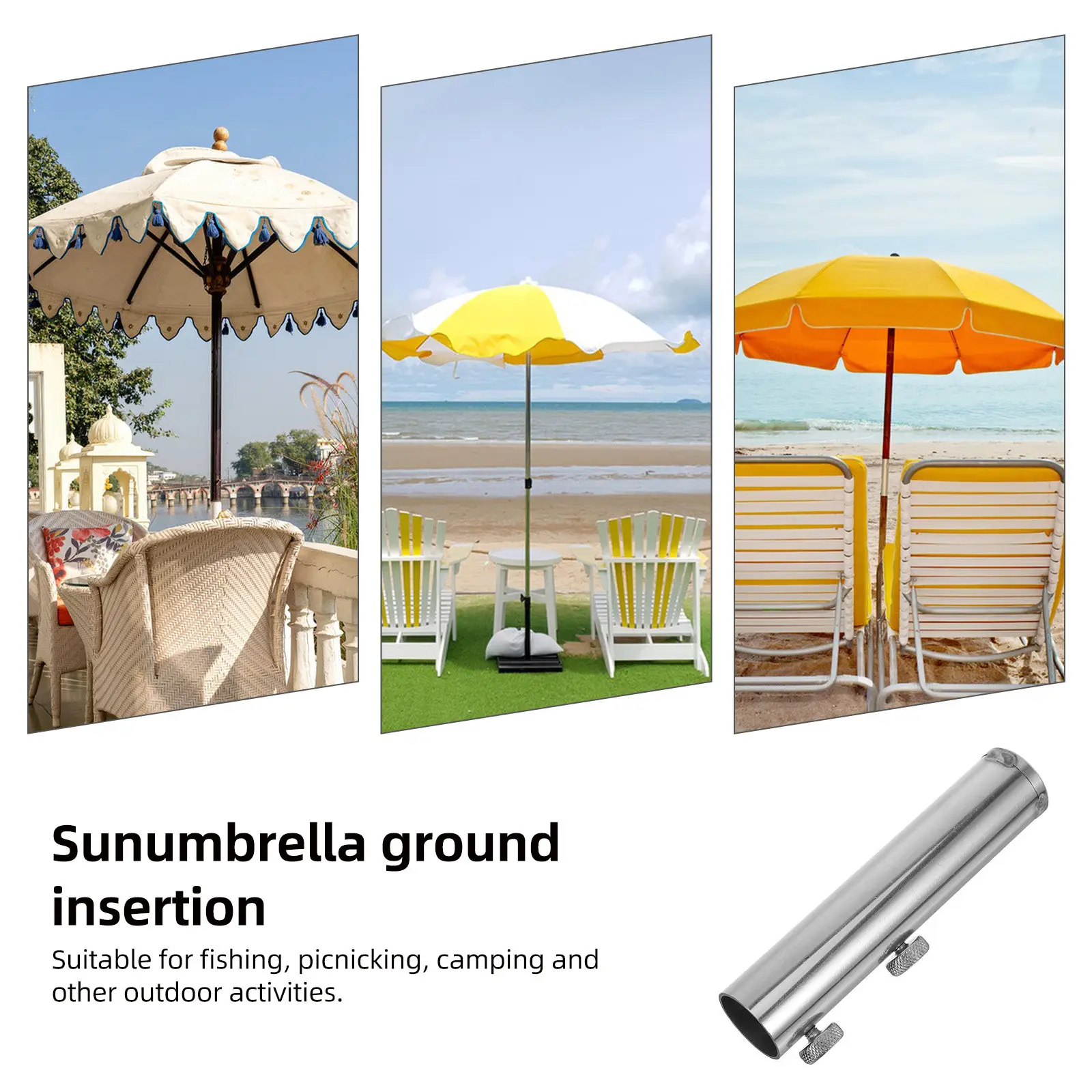 Heavy Duty Umbrella Base Stand for Patio, Outdoor, Beach, Garden – Adjustable Weighted Sand or Water Fill