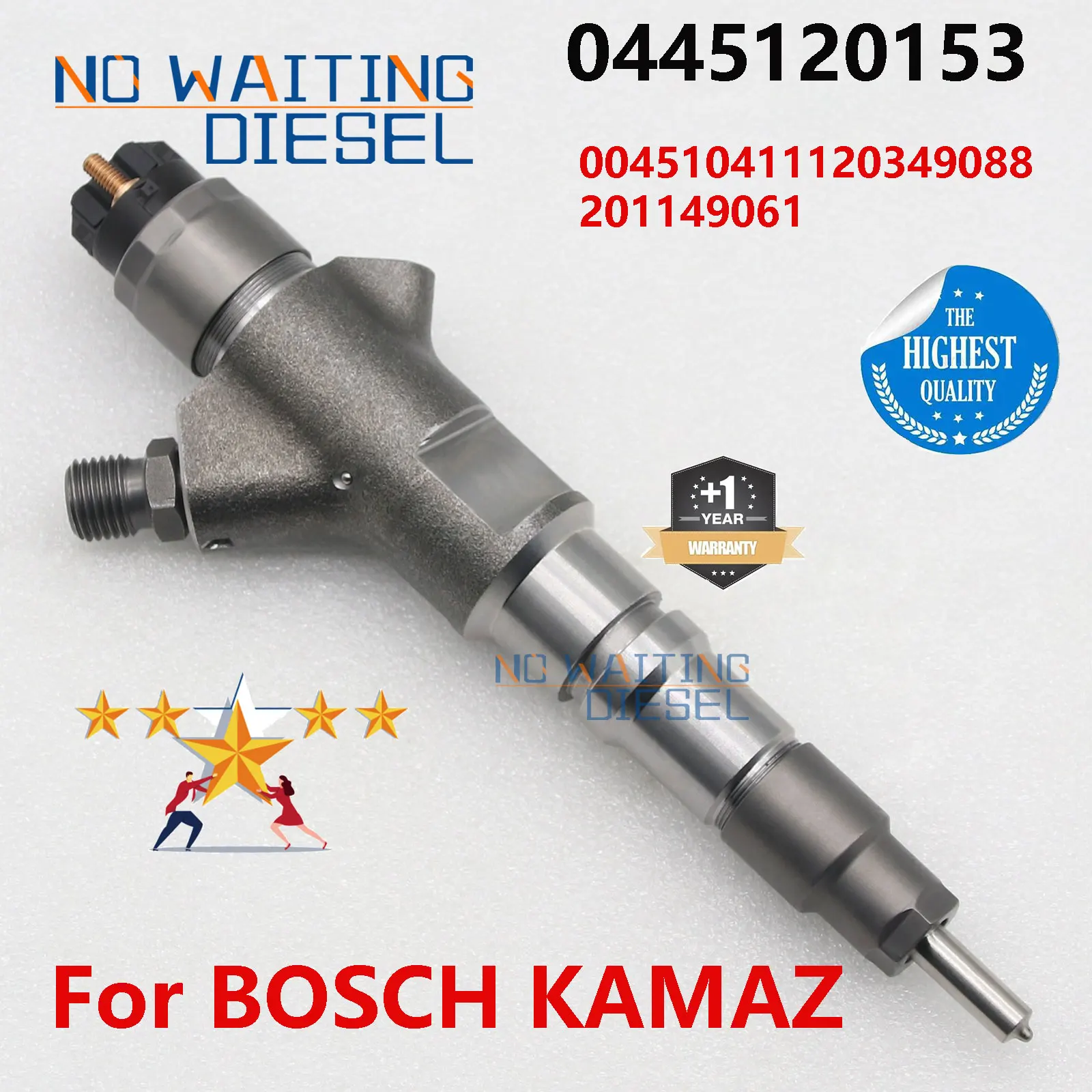 0445120153 Automobile Engine Part 201149061 Diesel Fuel Injector OEM Numbers 004510411120349088 For kamaz Engine