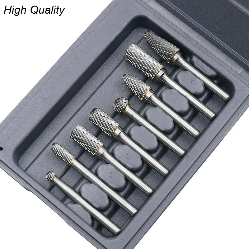 6mm Shank Milling Cutter Tungsten Carbide Rotary Burr Set CNC Engraving Bit Die Grinder Bits For Metal Alunium Polish Carve