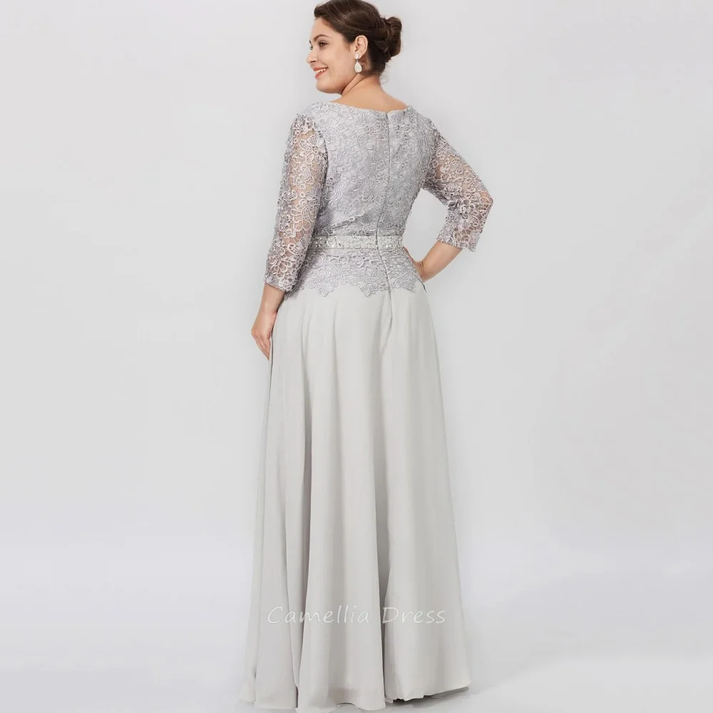 Mother of the Bride Dress for Women Lace Vintage Customized A Line Party Gown Long Sleeves Evening robe mother of bride