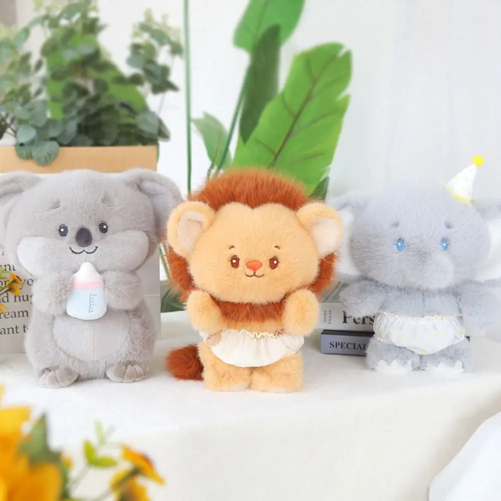 

PP Cotton Soft Elephant Lion Plush Toy Interactive Stuffed Animals Kids Animal Plush Toys Comfortable Washable
