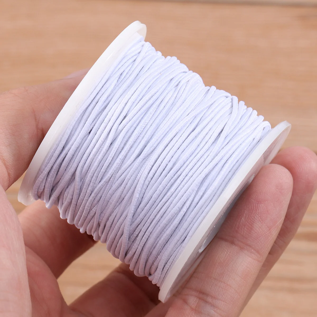 

2 Roll Core Covered Elastic Thread 50m 1mm Durable Stretchy Beading Cord DIY Bracelet Making Jewelry Elastic Rope Line