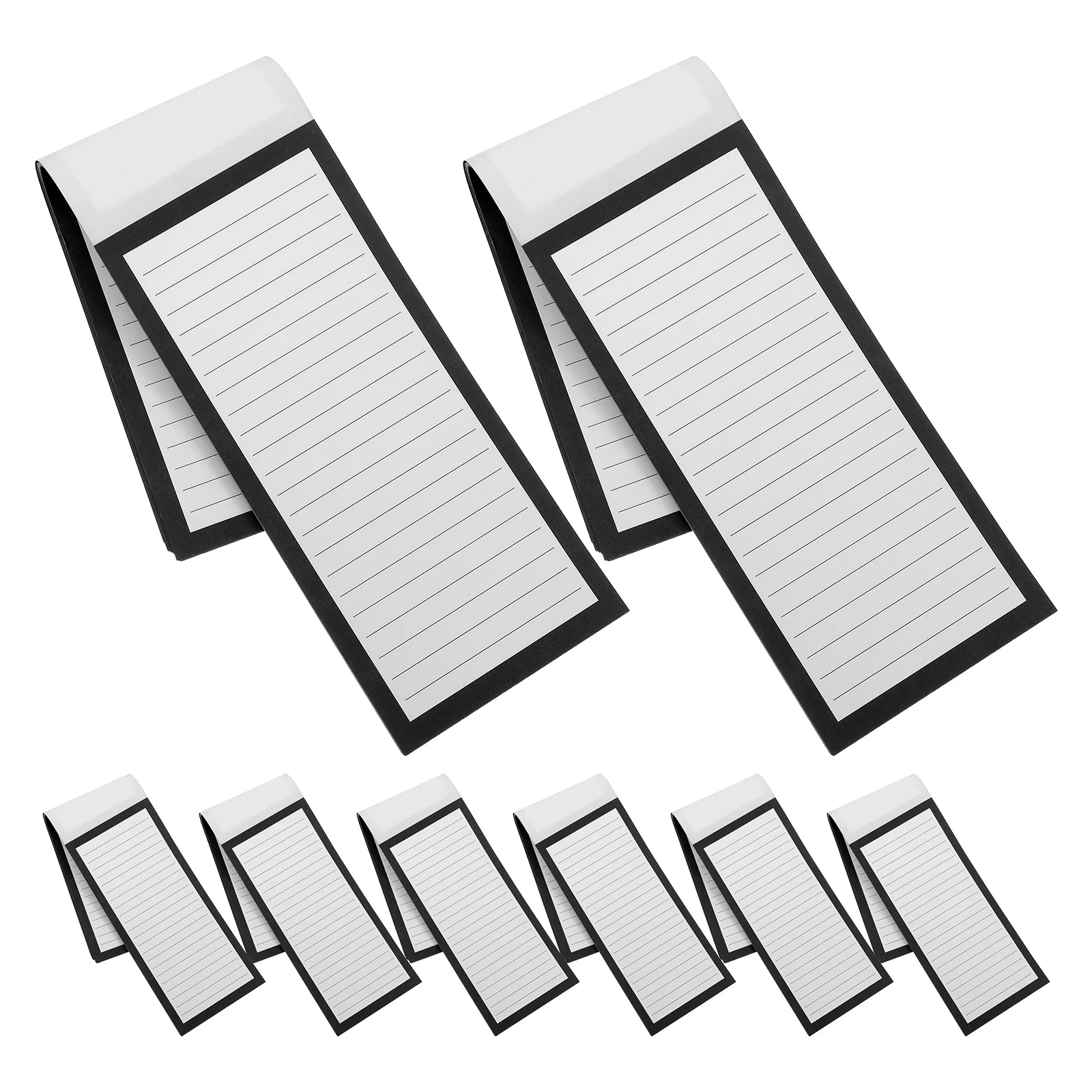 8pcs Retro Magnetic Notepad For Fridge 7.94X3.54X0.2 Inch Lined Memo Pads Full Magnet Back Grocery List Pad Refrigerator Note