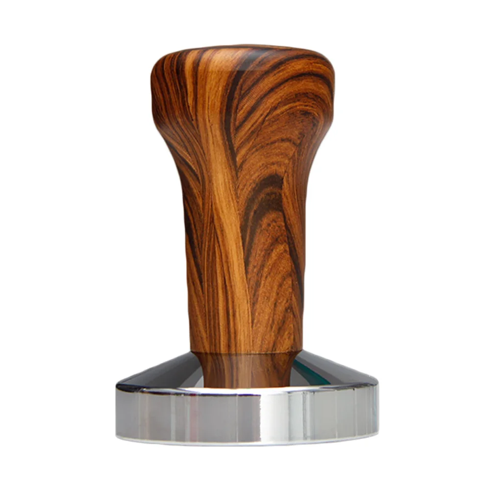 

Wooden H Coffee Tamper Stainless Steel Espresso Press Bean Grinder Kitchen Bar Tool Wooden Pattern Powder