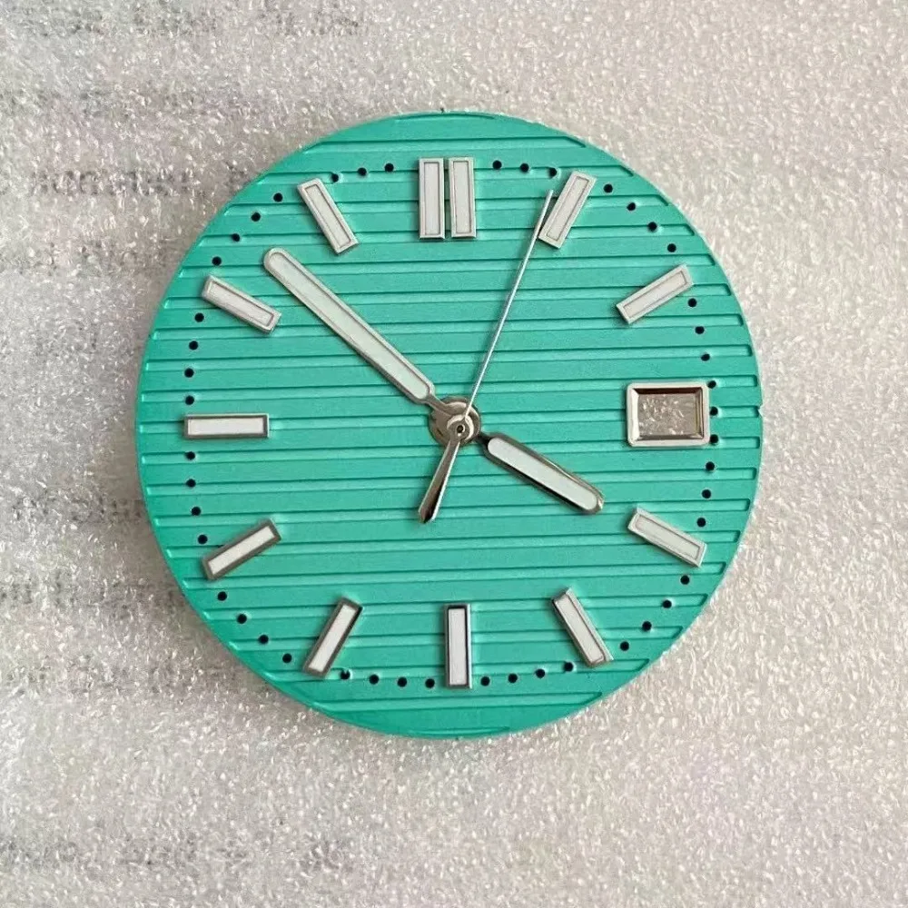 30,5 mm NH35 quadrante S verde luminoso modificato quadrante S lancette dell'orologio per Nautilus PP adatto per parti di orologi con movimento NH35 NH36 NUOVO