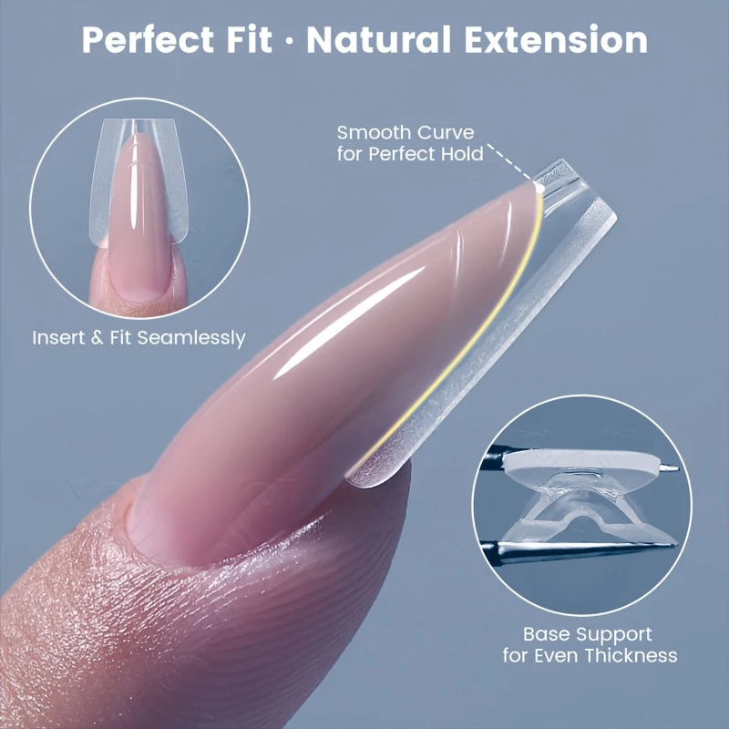 240 Piezas de Formas de Uñas de Doble Forma - Moldes de Uñas, Pueden Extender las Uñas Rápidamente, Sin Necesidad de Formas de Papel, 15 Tamaños de Formas de Plástico, Herramientas de Arte de Uñas de Salón 4