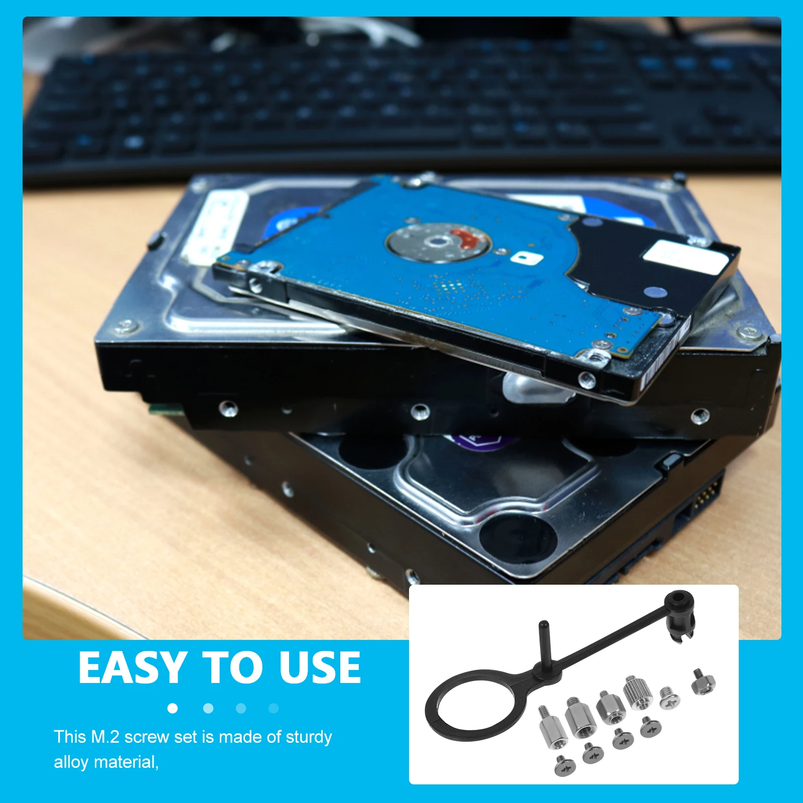 

M2 SSD Screw Set Mounting Kit Nut for Motherboards Hard Disk Fastening Cooling Standoff Compatible