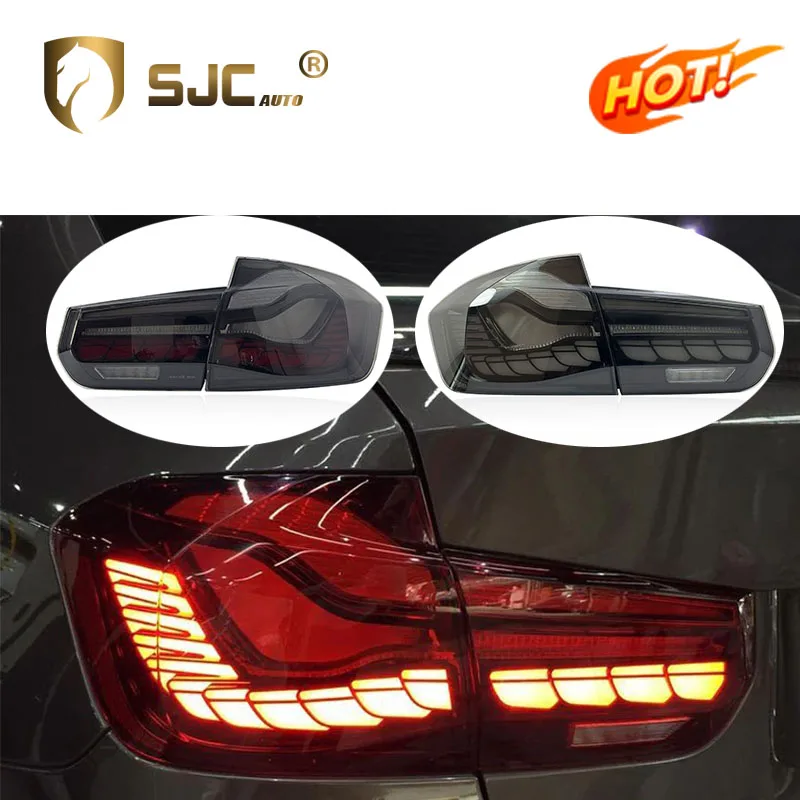 Auto New Design Red Smoked Dragon Scale OLED Taillight GTS Taillamp For BMW F30 F35 Rear Lamp High Quality Tail Light