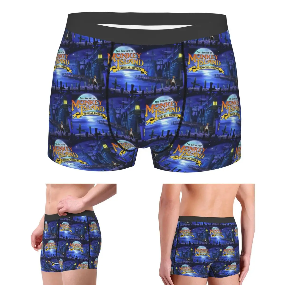 

Boxer Underpants Shorts Monkey Island Panties Men Ventilate Underwear for Homme Man Boyfriend Gifts
