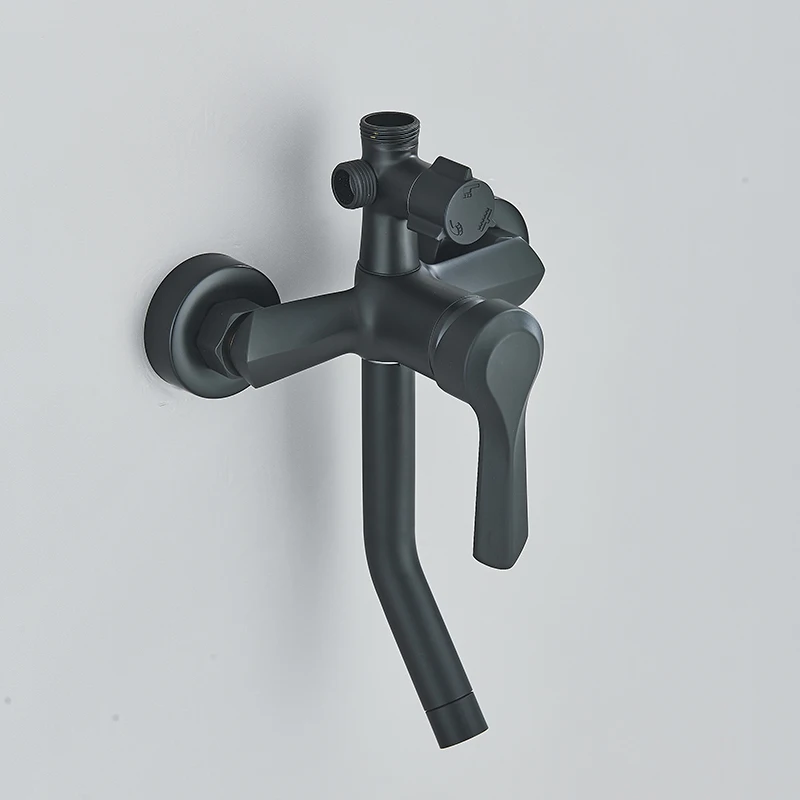 

Brass Shower Faucet Mixing Valve 3 Functions Rotation Long Spout Hot Cold Water Mixer Bathroom Faucet Shower Tap Valve
