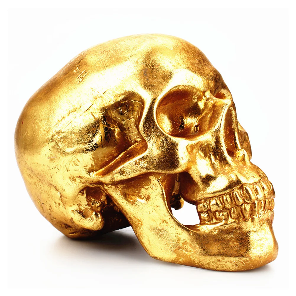 

Creative Gold Skull Coin Bank Skull Money Box Piggy Bank Home Decoration Halloween Gifts