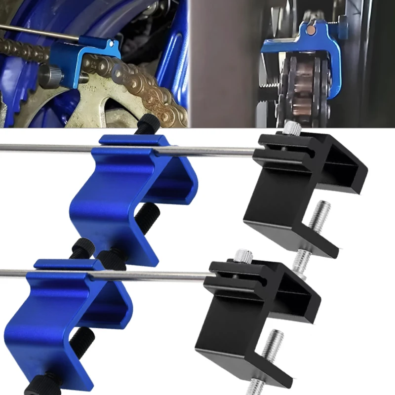 1PC Universal Alloy Motorcycle Chain Alignment Tool Sprocket Chain Adjustment Fast and Accurate Motorcycle Chain Alignment