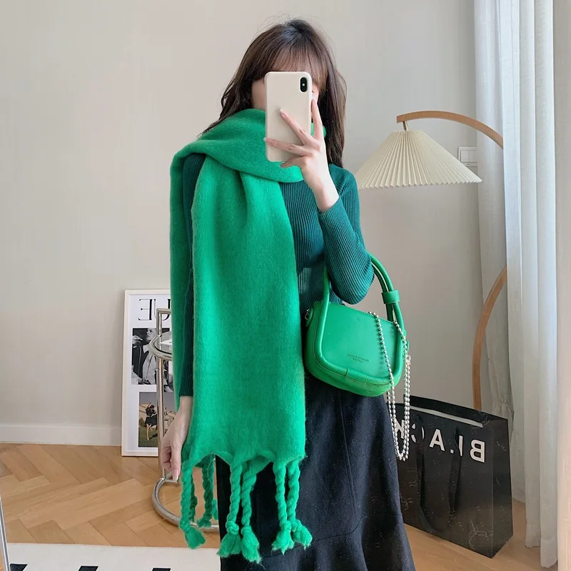 

Winter Scarf Women Solid Cashmere Scarves Wraps Soft Wram Shawl Female Pashmina Lady Blanket Stoles Long Hijabs Fashion Hot Sale