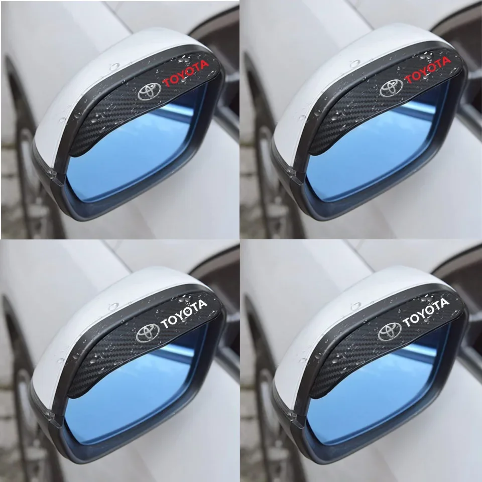 

car accessoires Awnings Shelters Rearview Mirror Rain Cover For Toyota Rav4 CHR Yaris Prius Avensis Corolla Camry Highlander