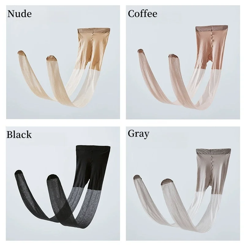 100KG Plus Size High Stretchy Summer Hosiery Silky Touch Anti-hook Tights Street Style Women Transparent Invisible Stockings