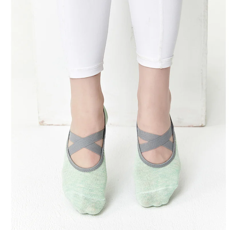 Women Sports Socks for Fitness Gym High Quality Pilates Socks Anti-Slip Breathable Backless Yoga Socks Ankle Ladies Ballet Dance