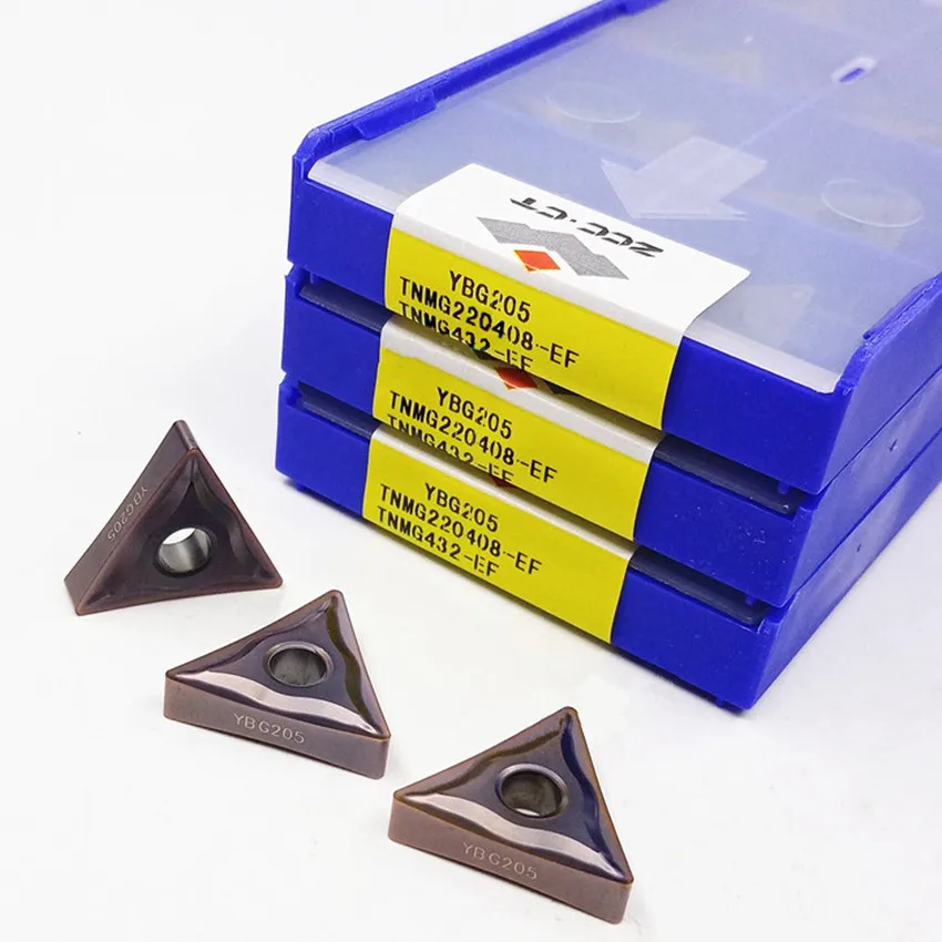TNMG220404-EF YBG202/TNMG220408-EF YBG202/TNMG220404-EF YBG205/TNMG220408-EF YBG205 ZCC.CT inserti in metallo duro CNC 10 pz/scatola