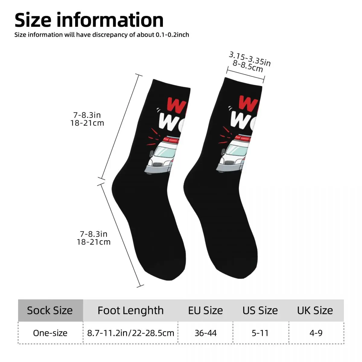 وي وو إسعاف المسعف الطوارئ الطبية هدية الجوارب Harajuku جوارب الجوارب الطويلة اكسسوارات للجنسين هدايا عيد الميلاد