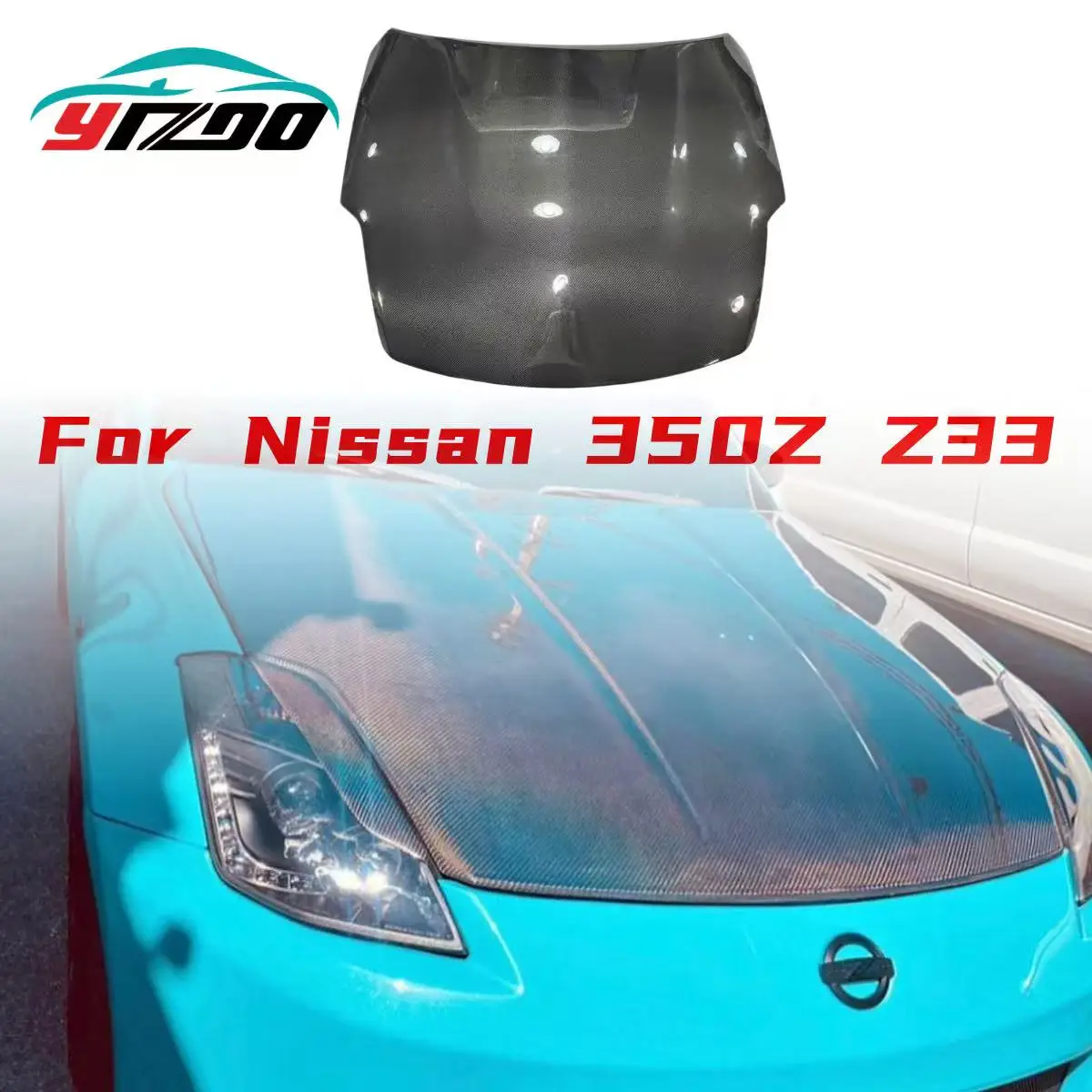 

Suitable for Nissan 350Z Z33 Carbon Fiber Cover Retrofit Headcover Hood Car Surround Front Cover Body Kit