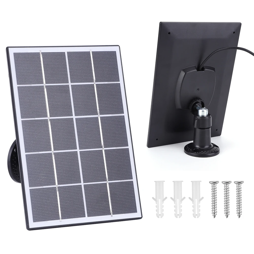 5V 10W Solar Panel Charger IP65 Waterproof 9.8Ft/3M Cable 360°Adjustable Wall Mount for Arlo Ultra/Ultra 2/Pro 5S/Pro 4/Pro 3