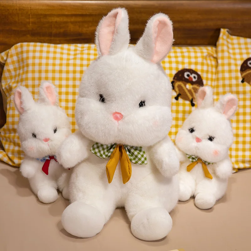 

30cm Cute Rabbit Plush Toy with Long Eyelashes Adorable Soft and Fluffy Easter Bunny Plushie Easter Decor for Kids Nice Gifts