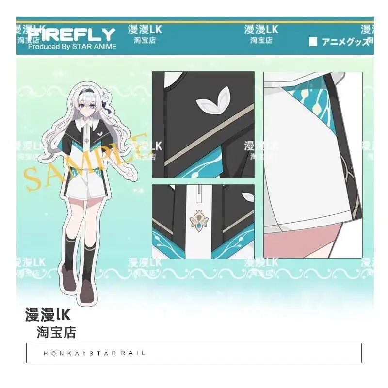 Gioco Honkai: Star Rail Cosplay Firefly Donna Ragazza JK Sailor Uniforme estiva Top a maniche corte Pantaloncini Cravatta Camicia Costume