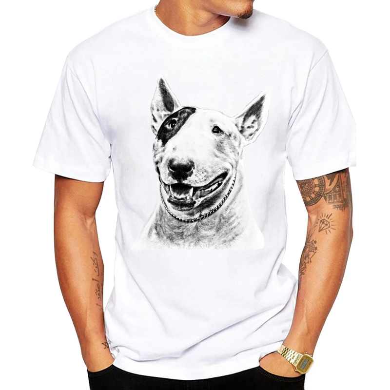 Bull Terrier Dog Pet Design Funny T Shirt for Men and Women Unisex Breathable Graphic Premium T-Shirt Men\'s Streewear