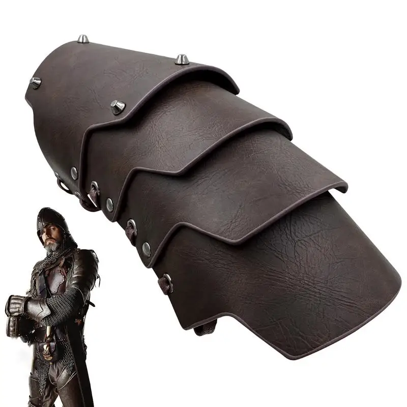 Viking Leather Arm Bracers Cosplay Arm Bracers PU Leather Costume Bracer Viking Bracers Cosplay Arm Bracers For Historical