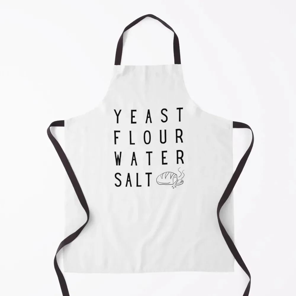 Sourdough Bread Yeast Flour Water Salt Apron Kitchenware Kitchen Apras For Women Apron