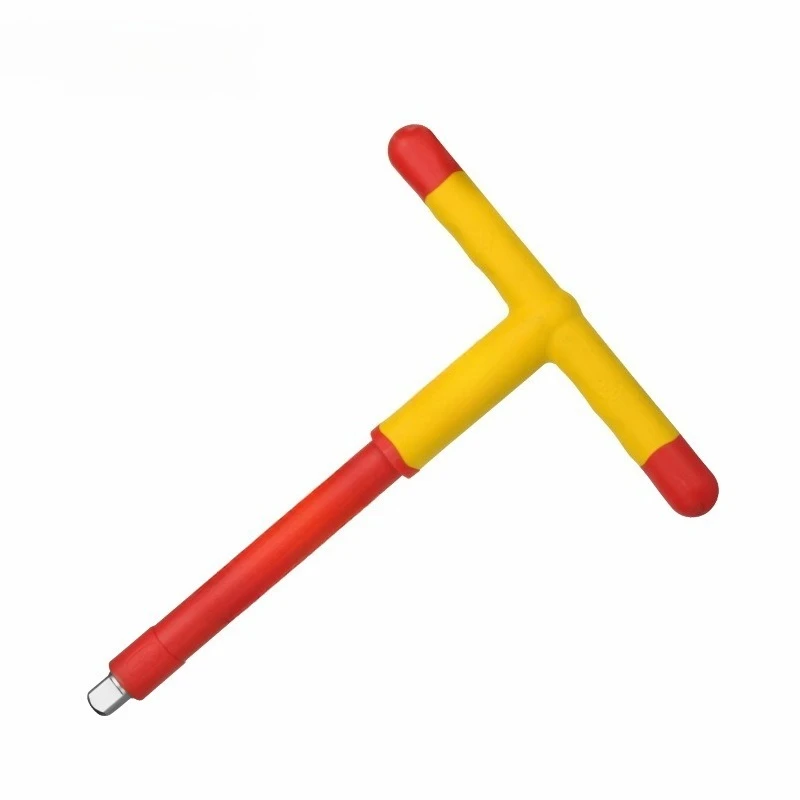 

Multifunctional 1/2 "3/8" two-color insulated T-type wrench, voltage resistant 1000v insulated T-type wrench, wrench