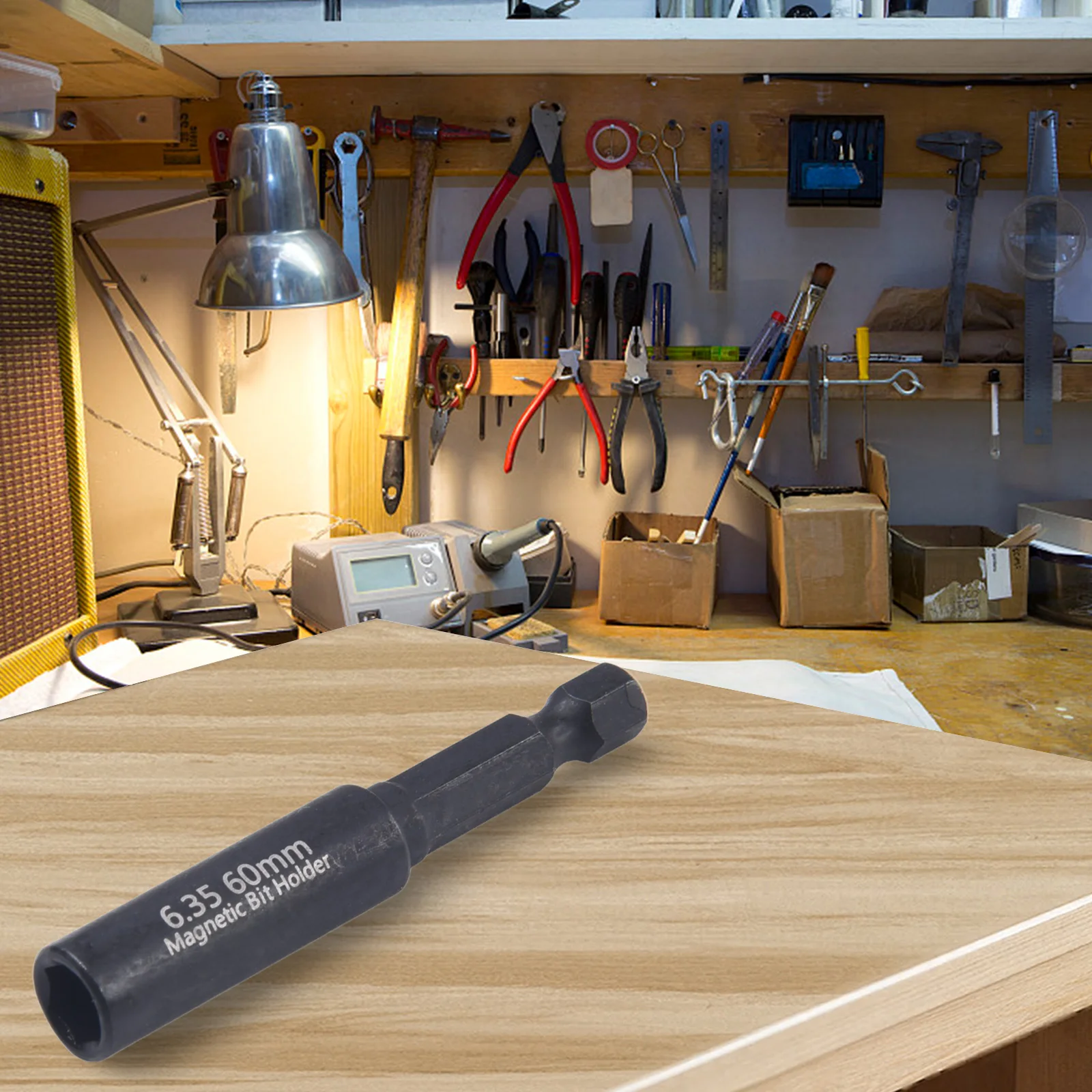 2 pezzi supporto di estensione per cacciavite magnetico lunghezza 60 mm 1/4 pollici adattatore per punta da trapano con codolo esagonale supporto per punta per cacciavite