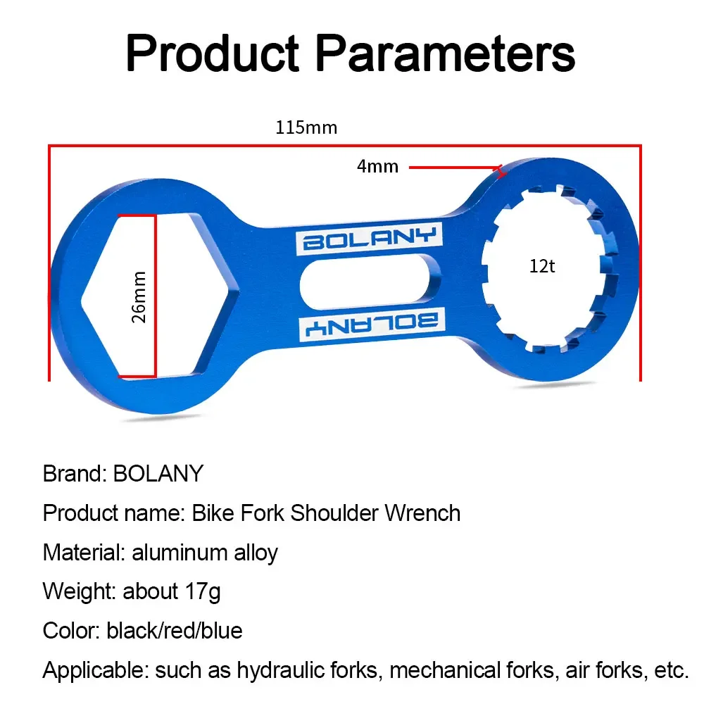 Bolany-Bike Front Fork Removal Tool, Shoulder Wrench, Bicycle Repair Tools, Hydraulic, Mechanical, Air Fork, MTB