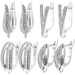Juya fai da te orecchino da donna che fa materiale placcato oro argento Basic antiallergico Ear Wire Fixtures elementi di fissaggio accessori forniture