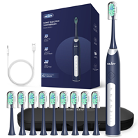 SEJOY Sonic Electric Toothbrush Oral Cleaning Automatic Timer Toothbrush 10 Toothbrush Heads 5 Modes Smart Timer Fast Charging
