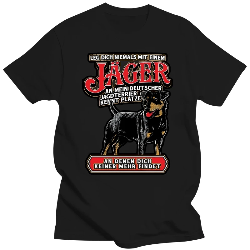 T-Shirt Hunter German Hunt Terrier Dog Hunting Hunt Hunting Dog Forest Forestry S - 8Xl Style Round Tee Shirt