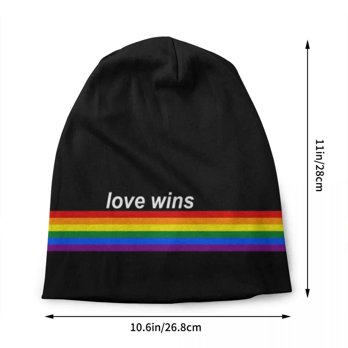 Love Wins Pride Stripe Bonnet Hats Cool Knitted Hat Women Men Winter Warm GLBT LGBT Gay Lesbian Pride Flag Skullies Beanies Caps