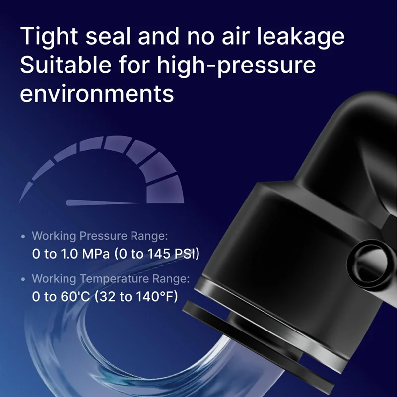 【Flash Deal】30Packs Elleboog Zwart 1/4 Inch OD Push To Connect Fittings, Luchtleidingfittingen en slangsets voor Quick Connect Applicati