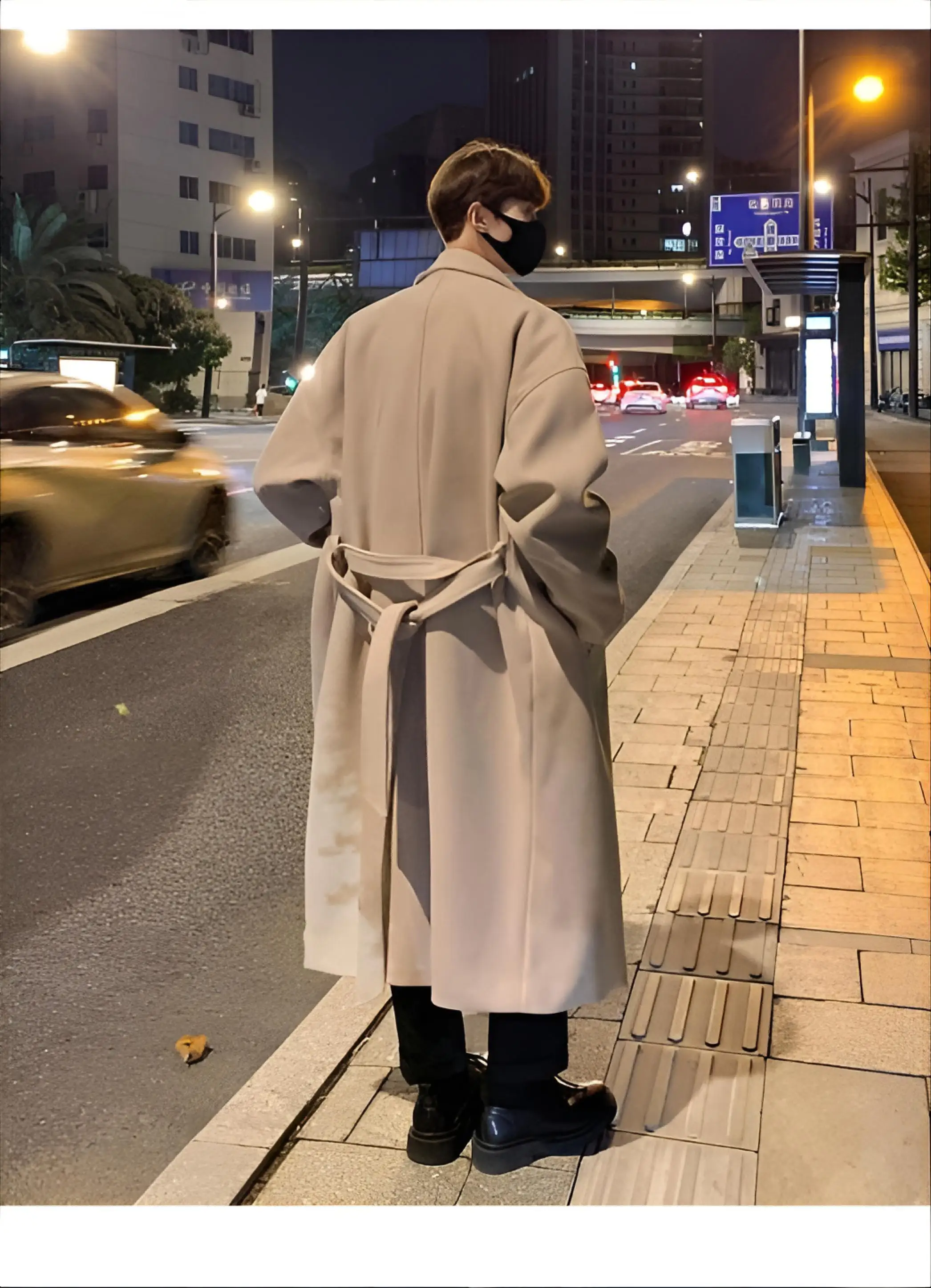 

Мужские тренчи с кожаными вставками, утепленные, в стиле Y2K Harajuku, для взрослых и молодежи, приталенные, многофункциональные, комфортные, из смесового хлопка, теплые