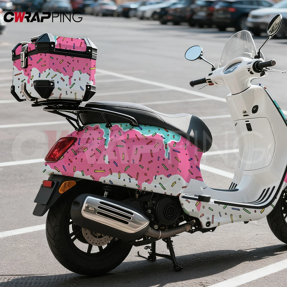 

Клейкая виниловая автомобильная пленка, покрывающая все тело, водонепроницаемая, конфетная, камуфляжная, аксессуары для мотоциклов, анфас, шлем, автомобильная пленка