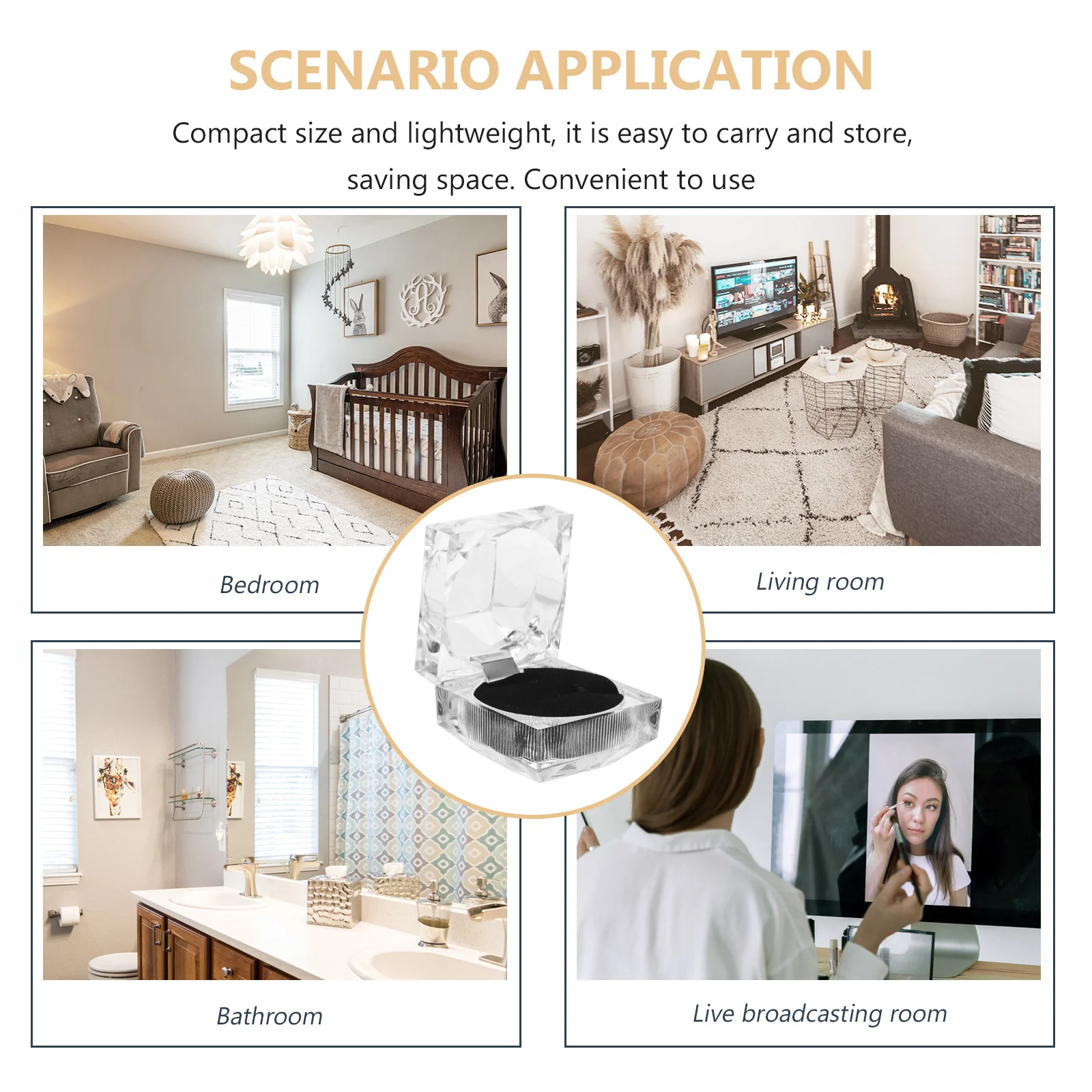 10 قطعة صندوق مجوهرات منظم صندوق تخزين خاتم أكريليك للخطوبة صناديق خاتم الزواج حفل زفاف حاويات مجوهرات صغيرة #6