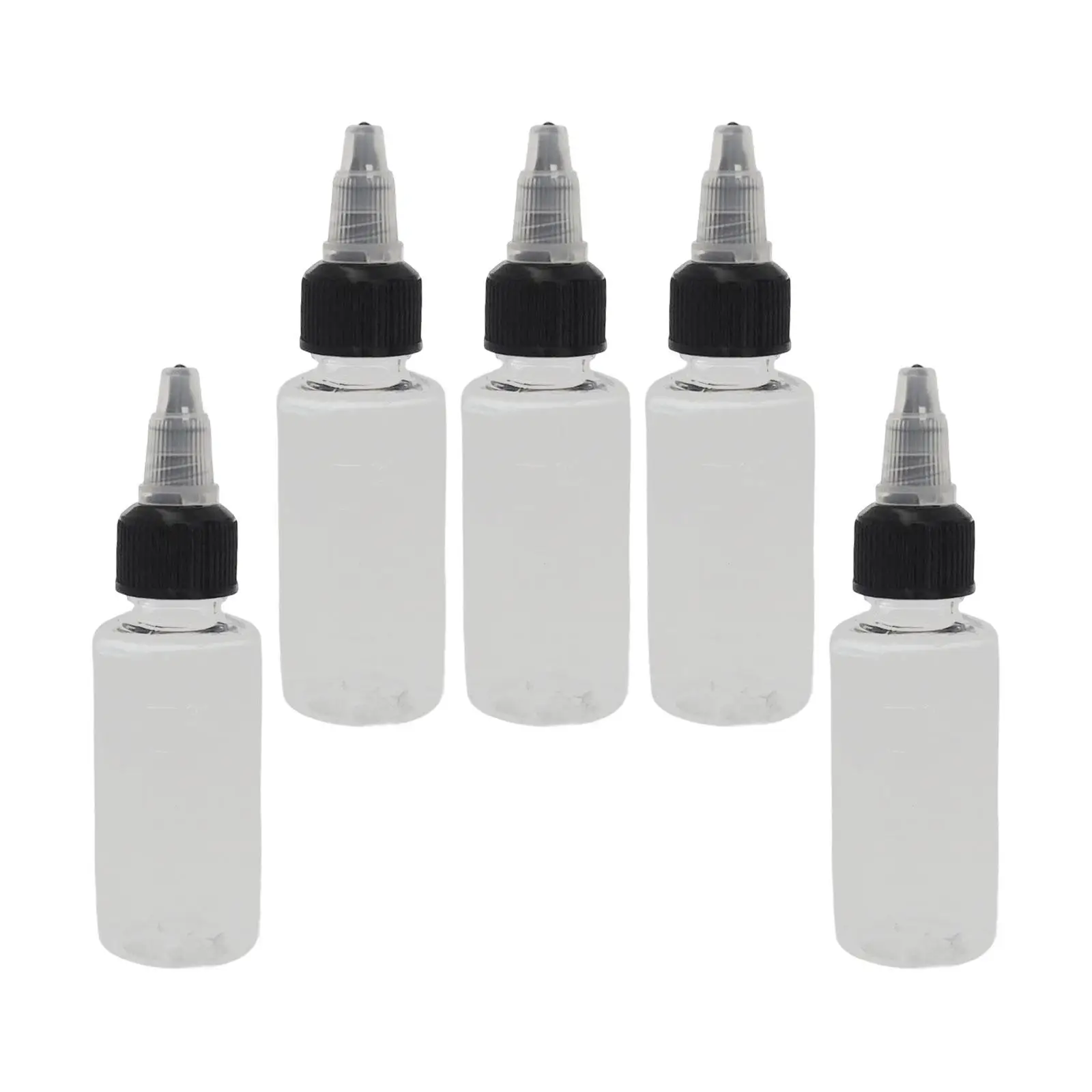 PET Paint Bottle Pointed Nozzle Travel Sample Leakproof Twist Lid for Cosmetics Arts Crafts Model Painting Storage