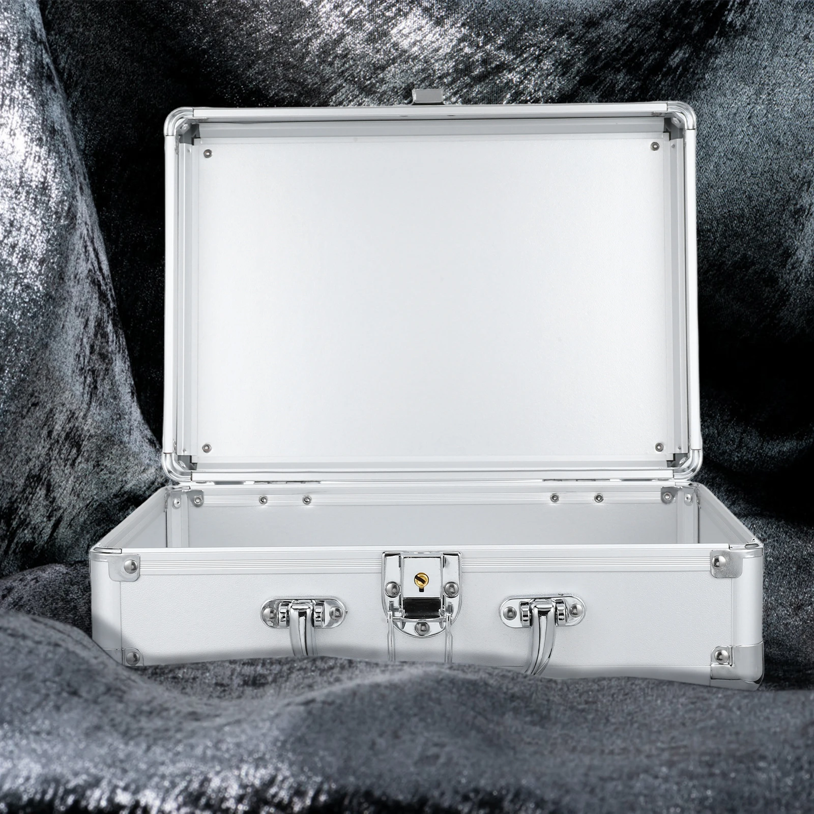 

Sturdy Metal Briefcase Aluminum Storage Box for Men Camera Tools Cash Organizer Travel Business Hard Case Makeup Bag