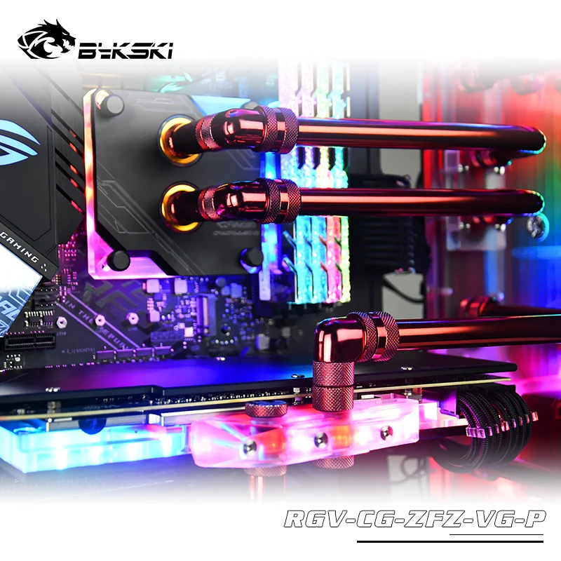 BYKSKI Acryl Board Water voor COUGAR CONQUER2 Case/Kit Kanaaloplossing Ondersteuning A-RGB/RGB Waterkoeling RGV-CG-ZFZ-VG-P