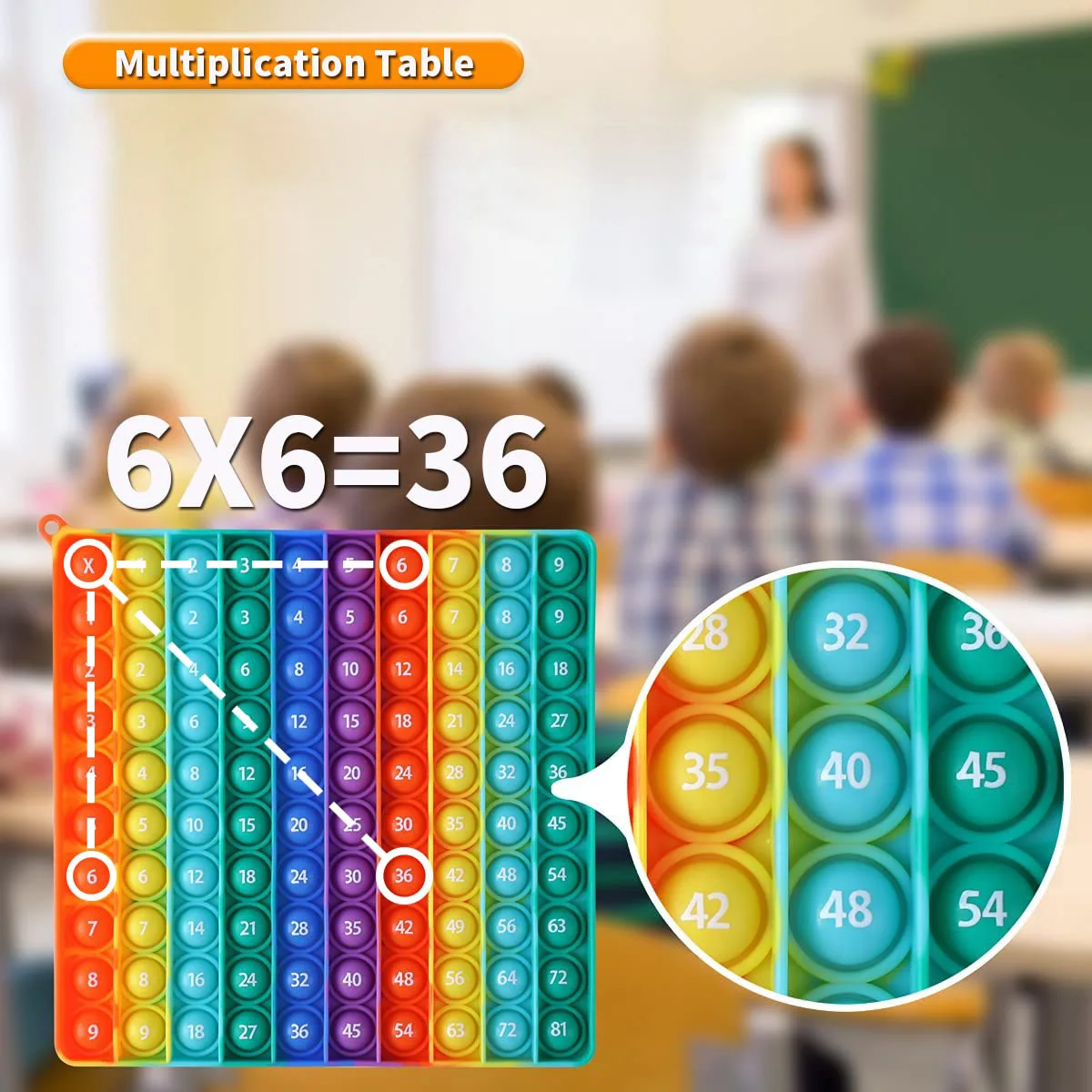 9x9 mnożenie Push Bubble gra stołowa dla dzieci zabawki do nauki matematyki silikonowe zabawki edukacyjne Montessori dla dzieci pomoce nauczycielskie