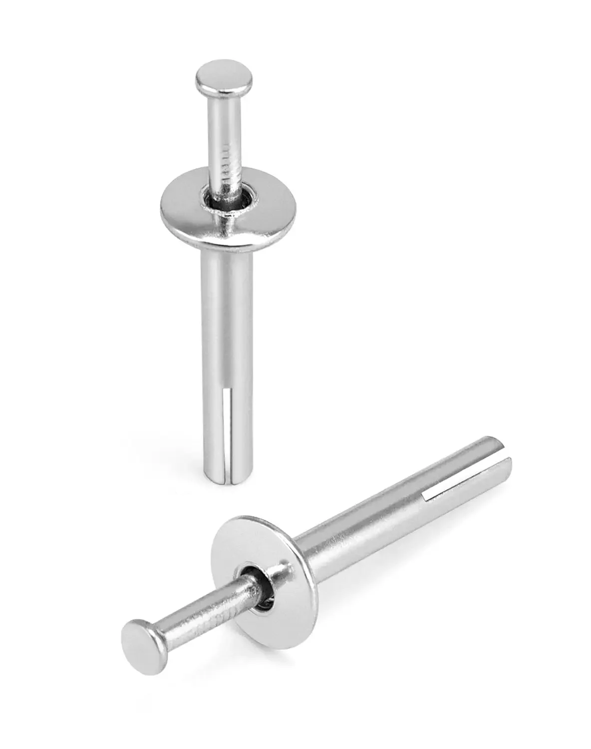 10pcs Hammer Drive Anchor Heavy Duty – American Style Nail-In Concrete Expansion Bolt for Brick/Block/Stone, Carbon Steel Zinc P
