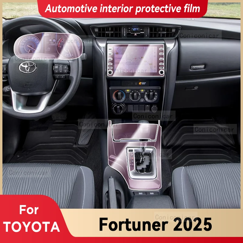 

Для TOYOTA FORTUNER 2025 салон автомобиля, центральная консоль, приборная панель, защитная пленка, наклейка против царапин, аксессуары