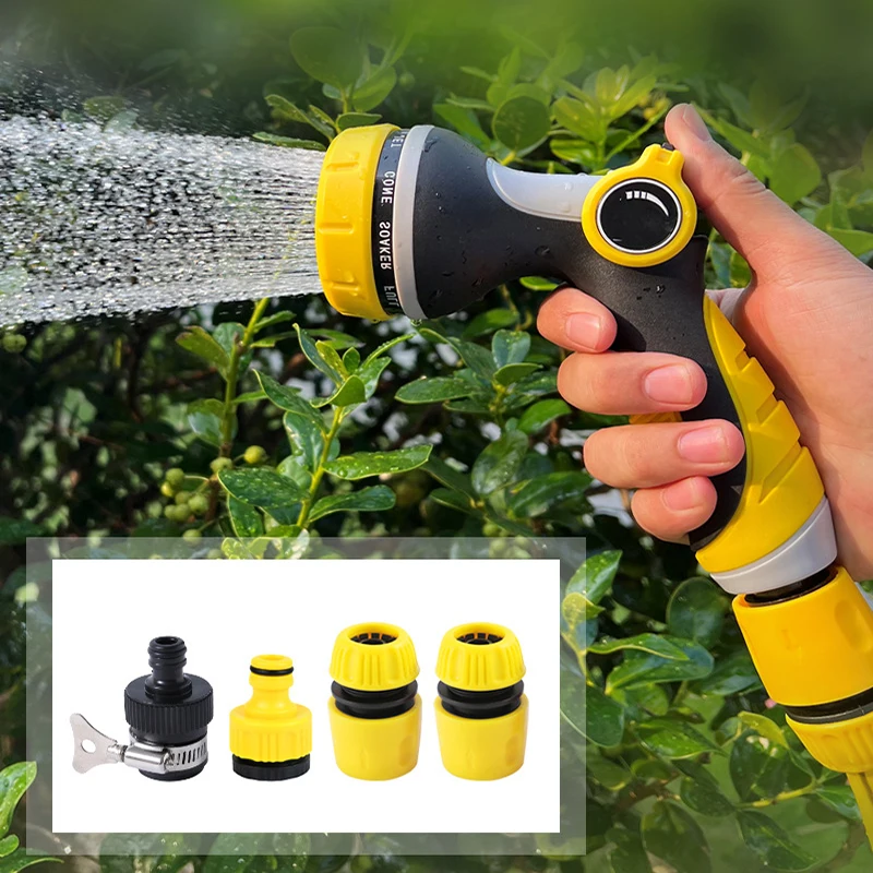 

Garden Spray Gun Sprayer Thumb Control 10 Modes Washing Garden Watering Spray Car Wash Quick connector Garden Tool Set