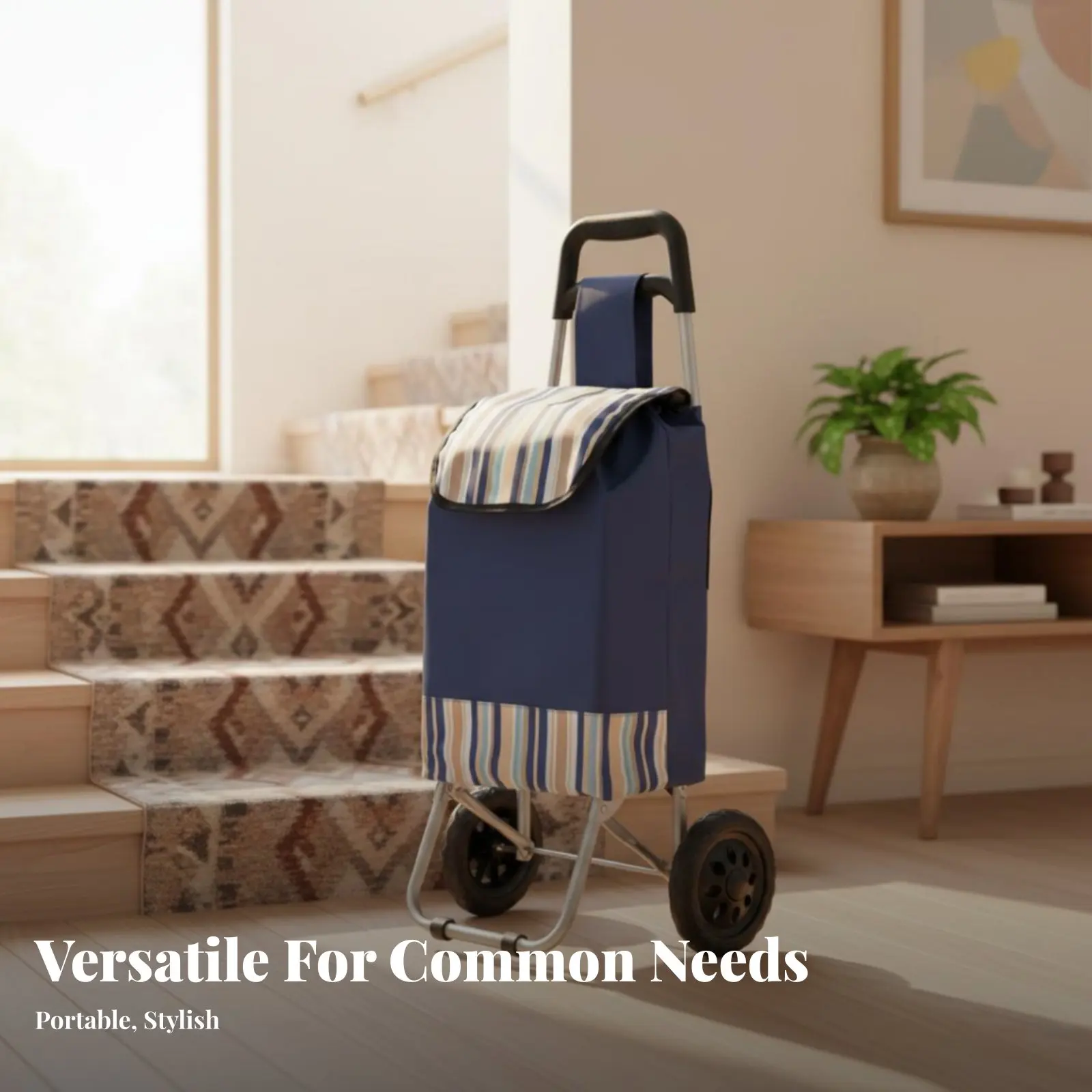 Stair-Climbing Shopping trolley Foldable Stair Climbing trolley Lightweight Multi-Functional for Shoppers, Supermarket, Laundry