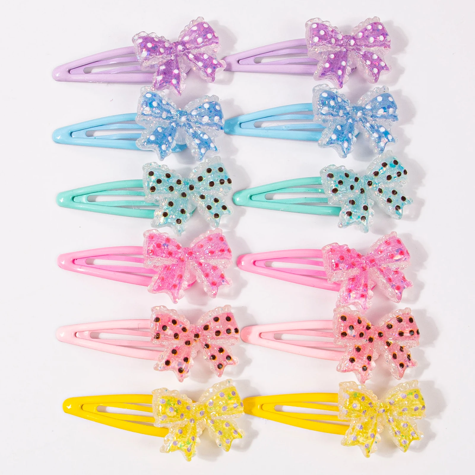 12 pinces à cheveux papillon en plastique mignonnes pour filles, pinces à pression BB, barrettes papillon, accessoires pour cheveux d'enfants
