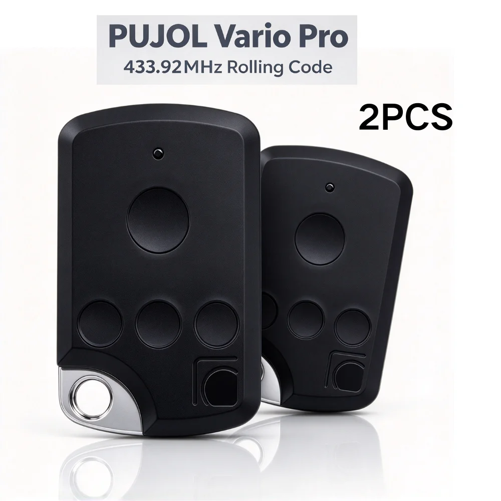 1-2PCS PUJOL VARIO PRO Garage Door Remote Control 433.92MHz Rolling Code for VARIO Ocean VARIO Black VARIO 4U Opener Transmitter